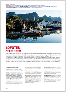Bilde av en artikkelside om Lofoten - Magic Islands